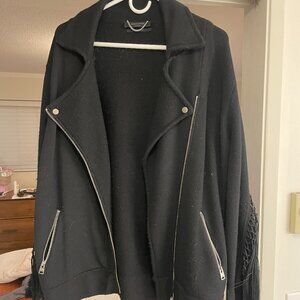 ALLSAINTS Wool, Fringe Moto Jacket